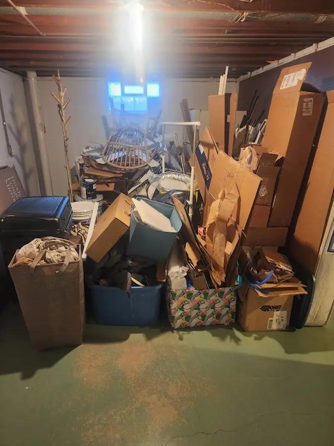 Roll-off dumpster container at job site for Roll Off Dumpster Rental in Yarmouth